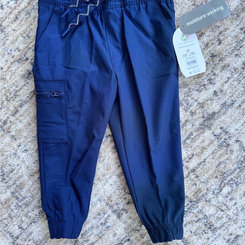 Wonder Nation Blue Joggers with Elastic Waistband